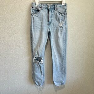 Abercrombie & Fitch Jeans Women's Curve Love 26/2 The Mom High Rise Light